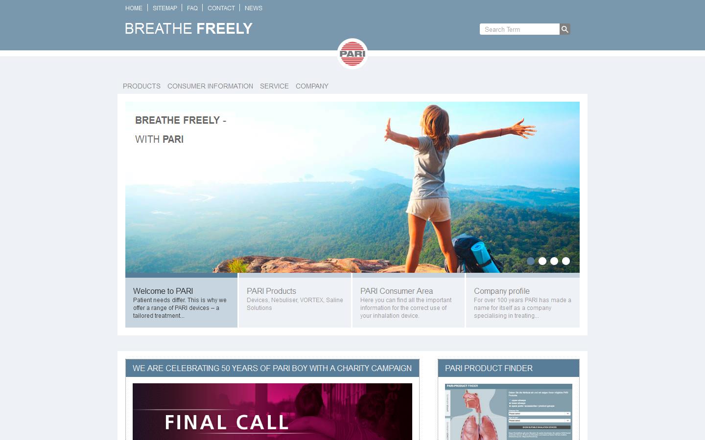 Pari Medical Ltd Website