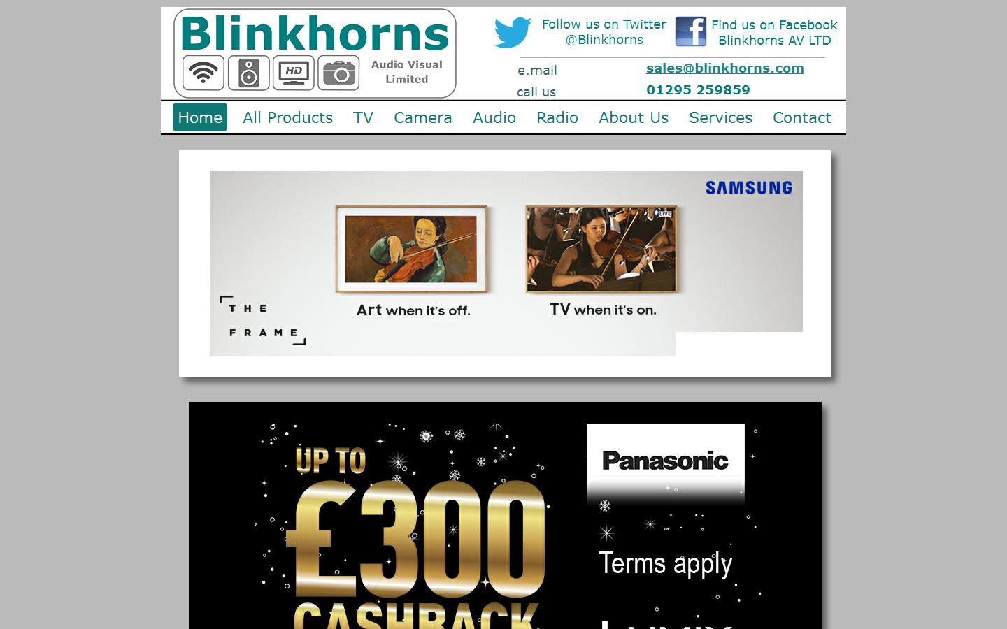 Blinkhorns Audio Visual Ltd Website