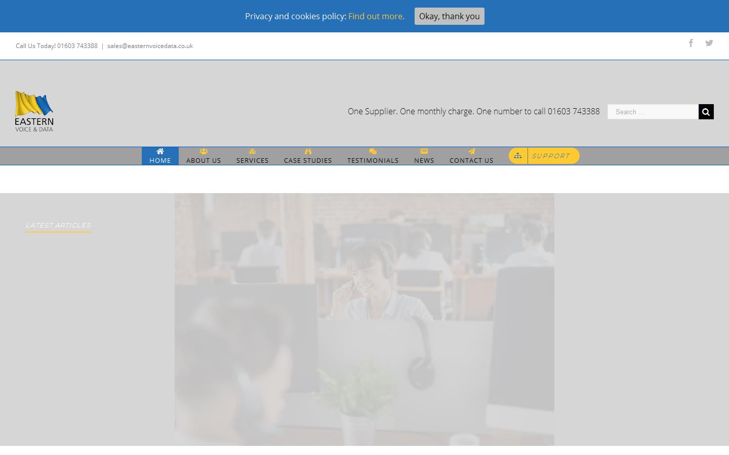 Eastern Voice & Data Website
