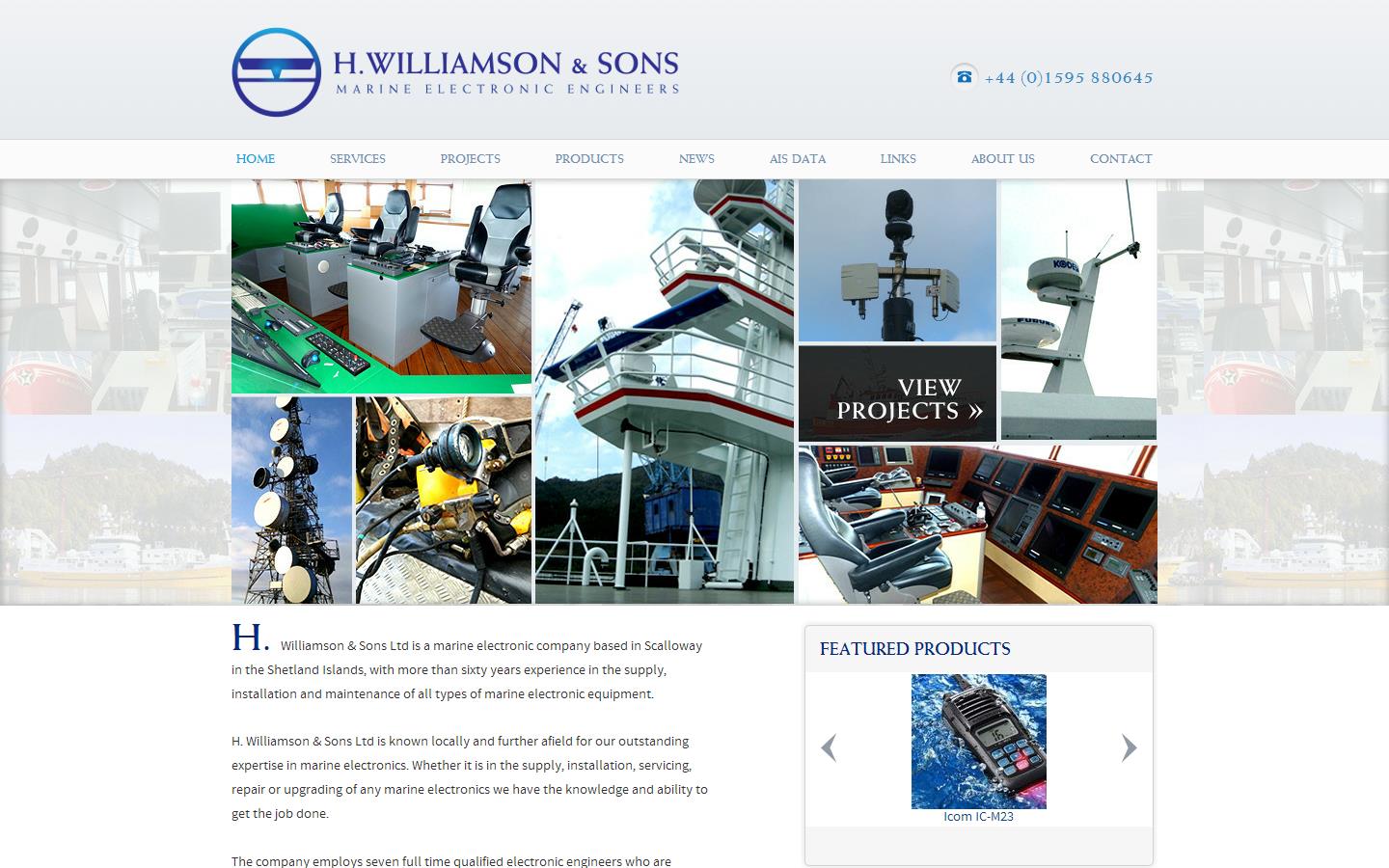 H Williamson & Sons Ltd Website