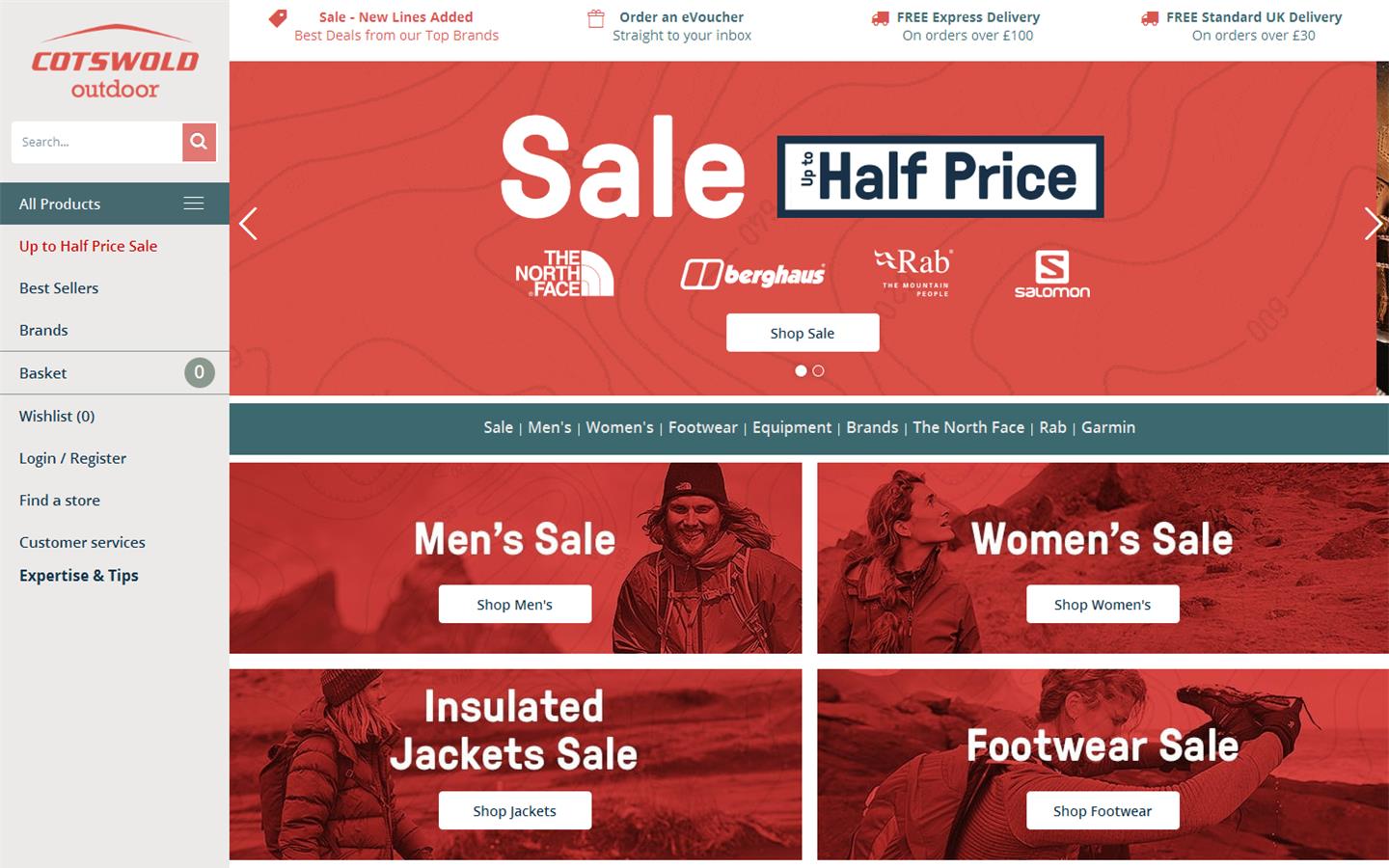 Cotswold Outdoor Ltd Website
