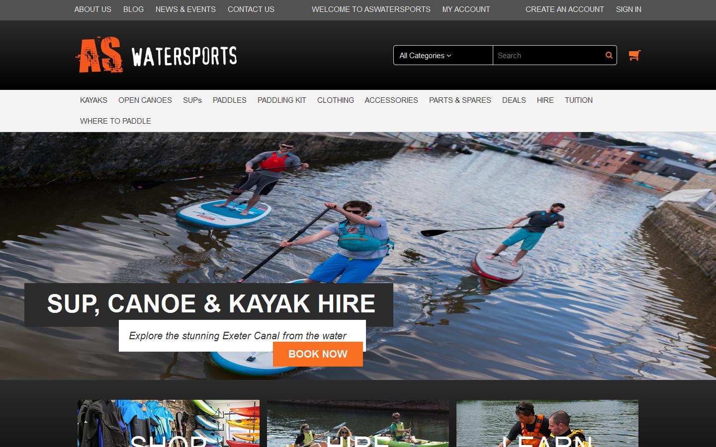 A S Watersports Website