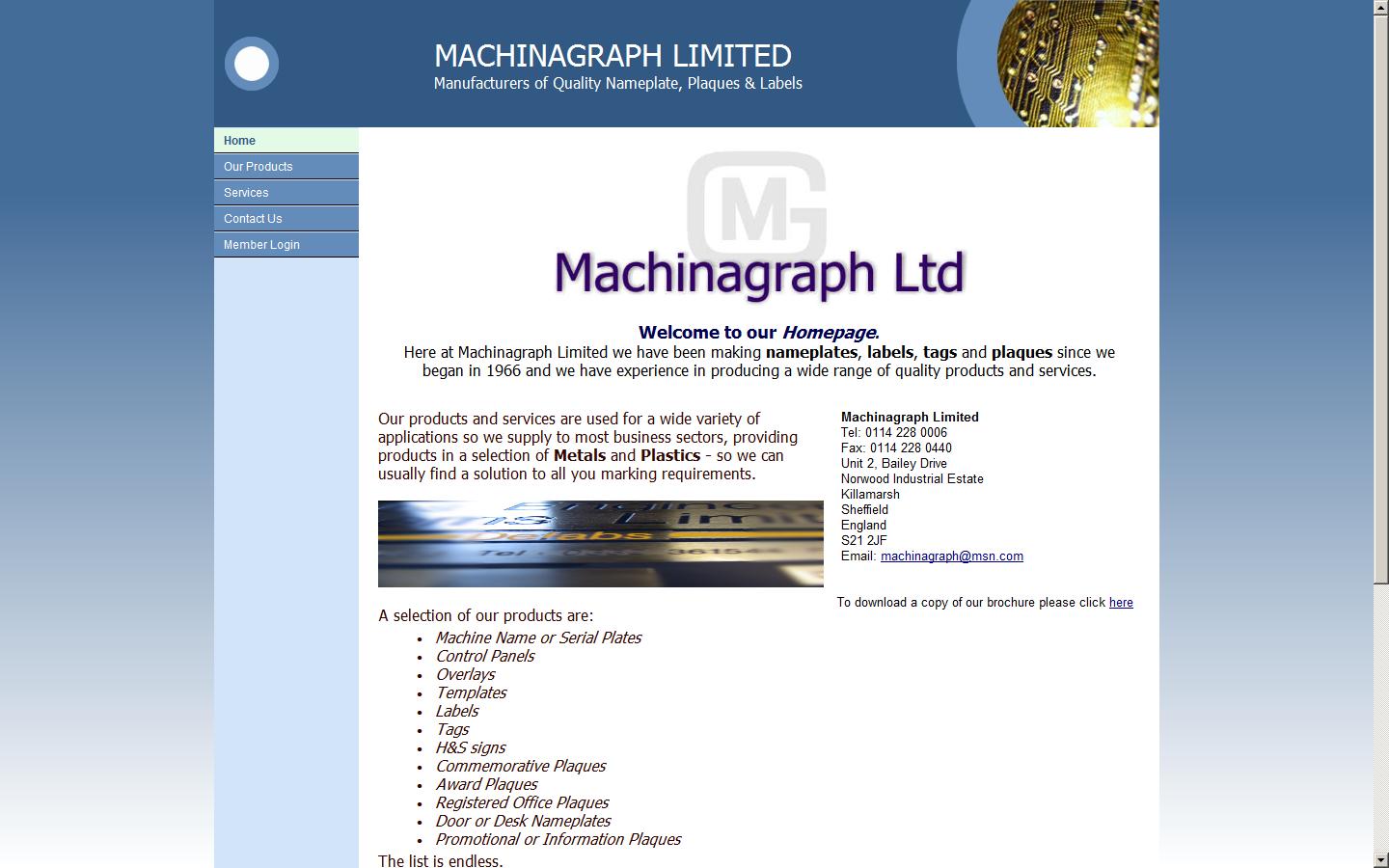 Machinagraph Ltd Website