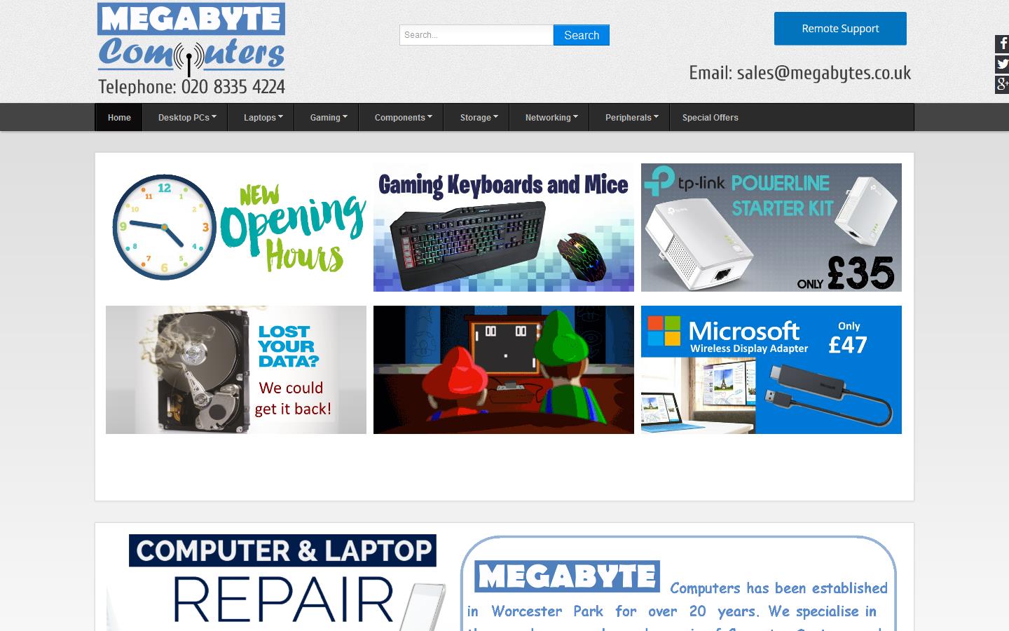 Megabyte Computers Website