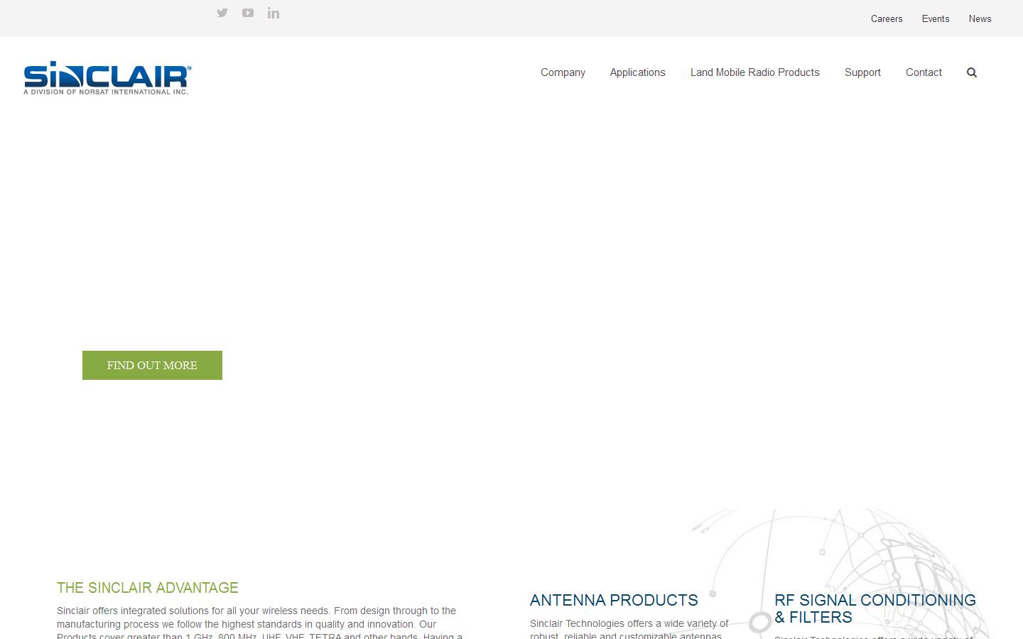 Sinclair Technologies Ltd Website