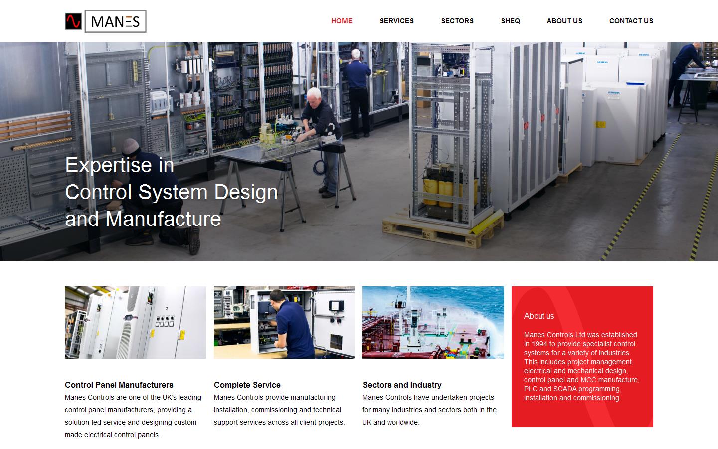 Manes Control Ltd Website