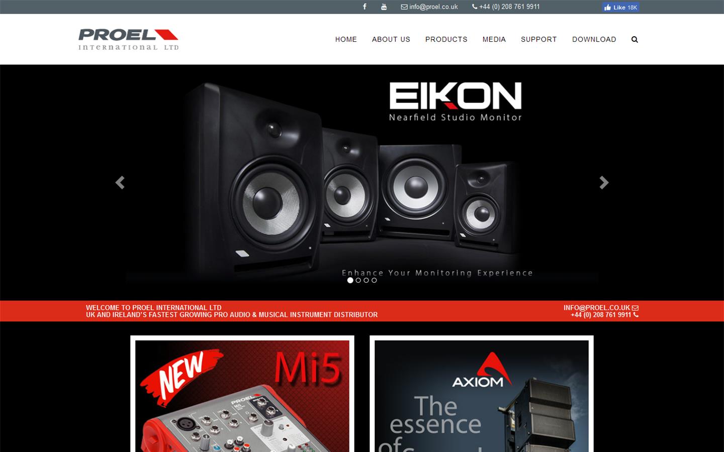 Proel International Ltd Website