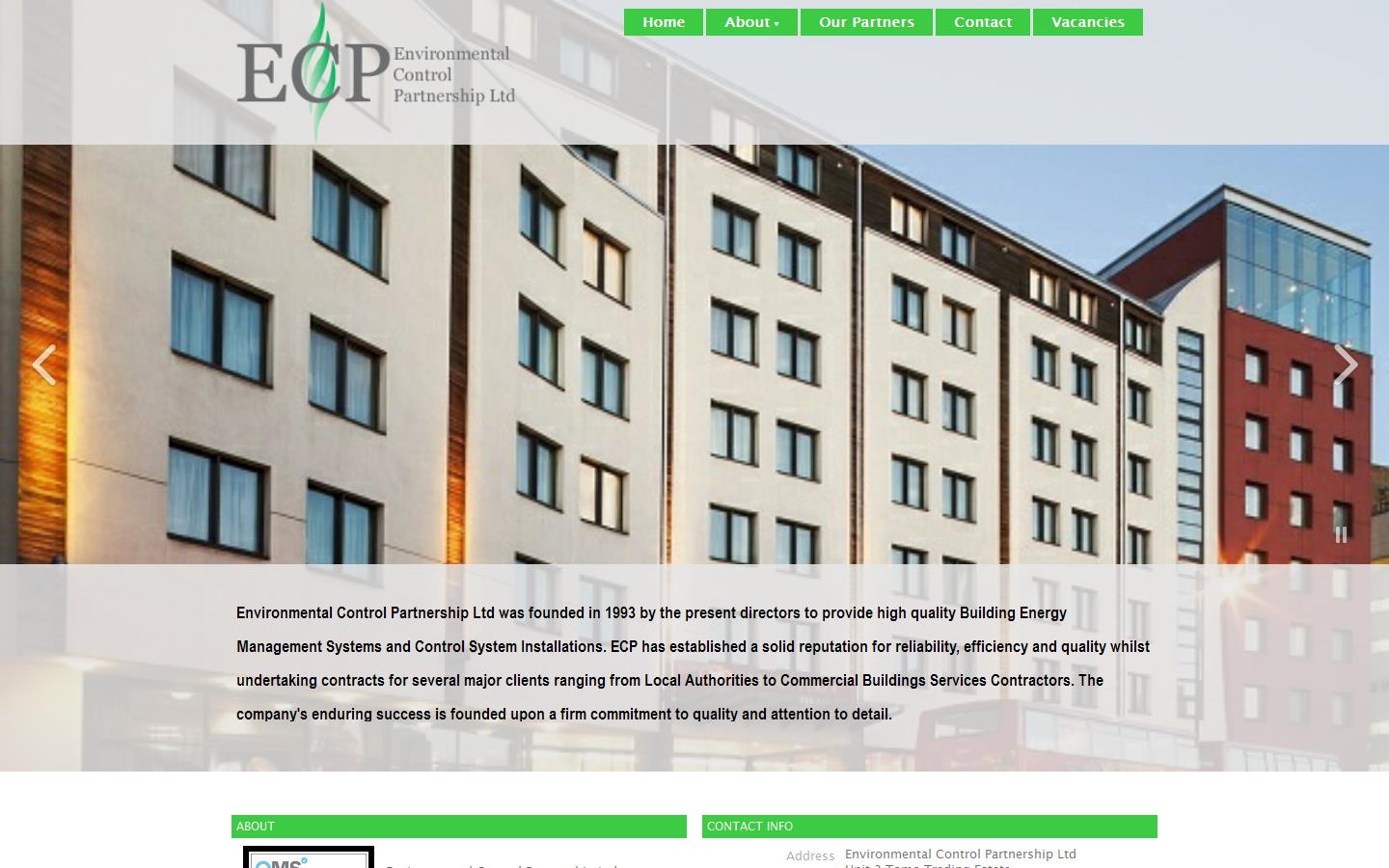 Environmental Control Partnership Ltd Website