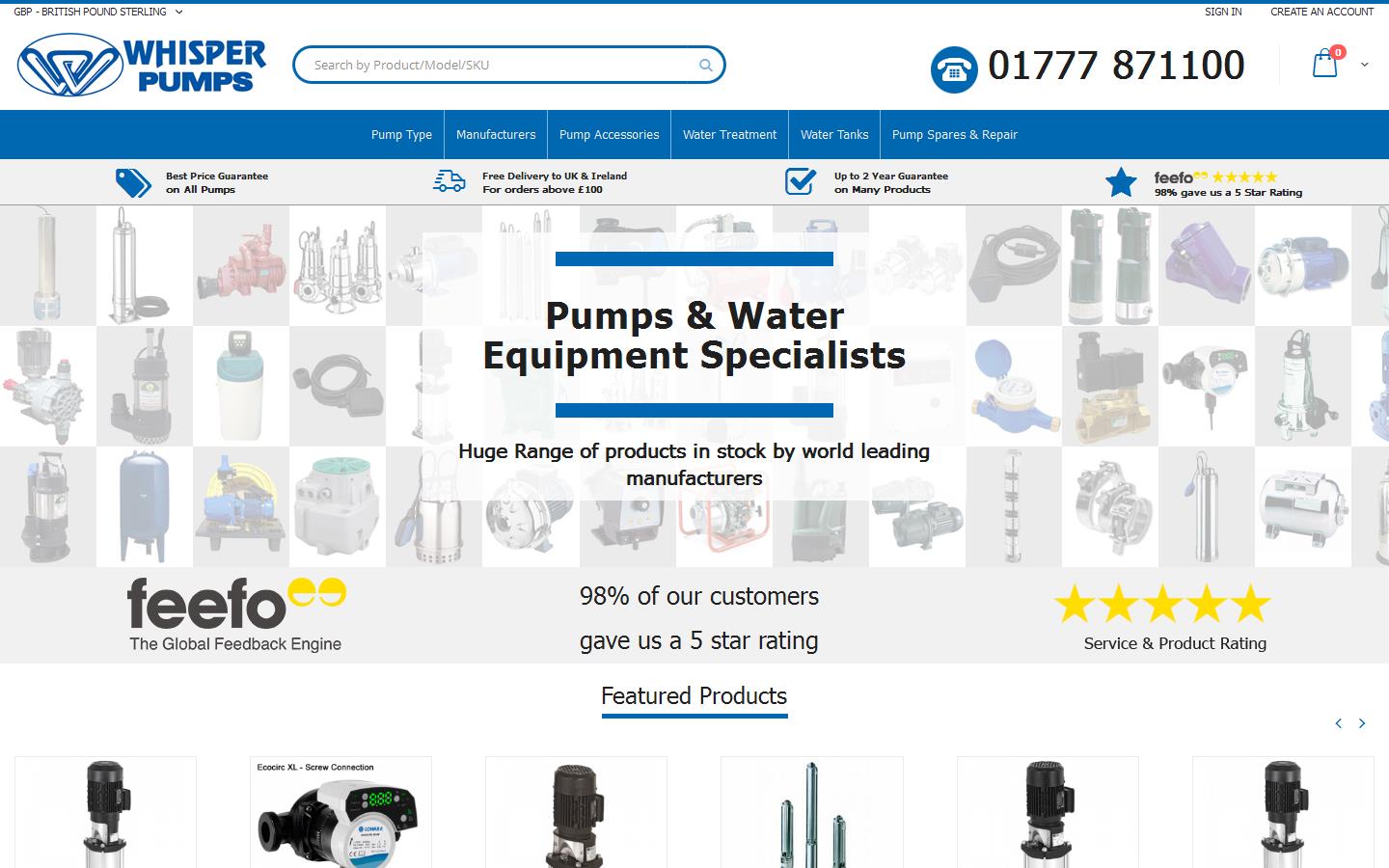 Whisper Pumps Website