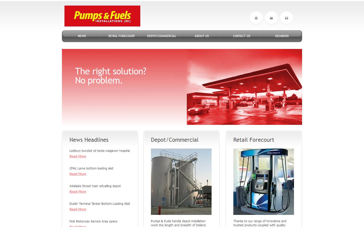 Pumps & Fuel Installations Website