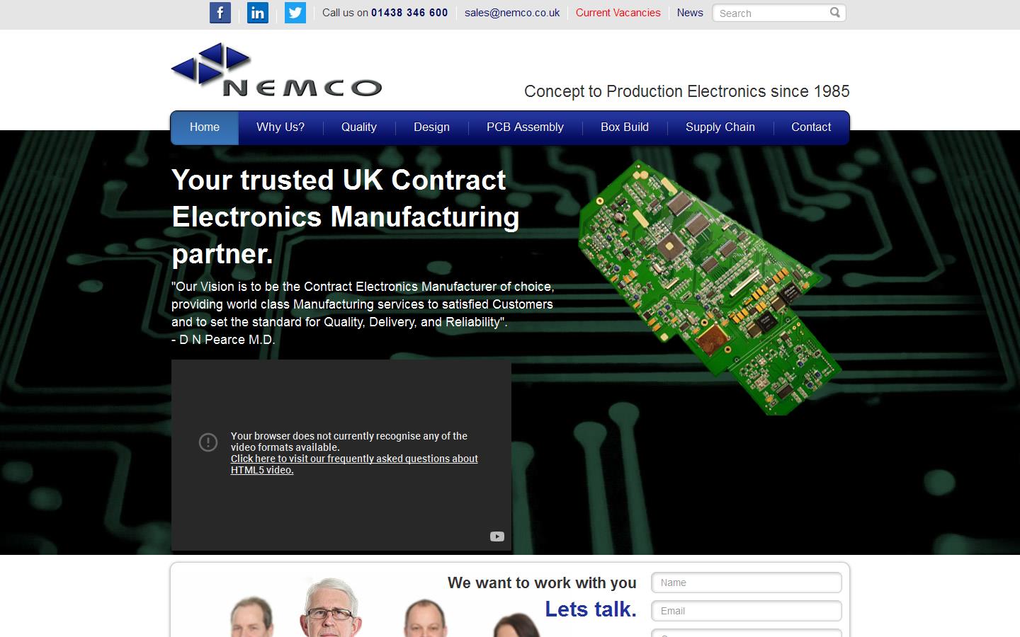 Nemco Ltd Website