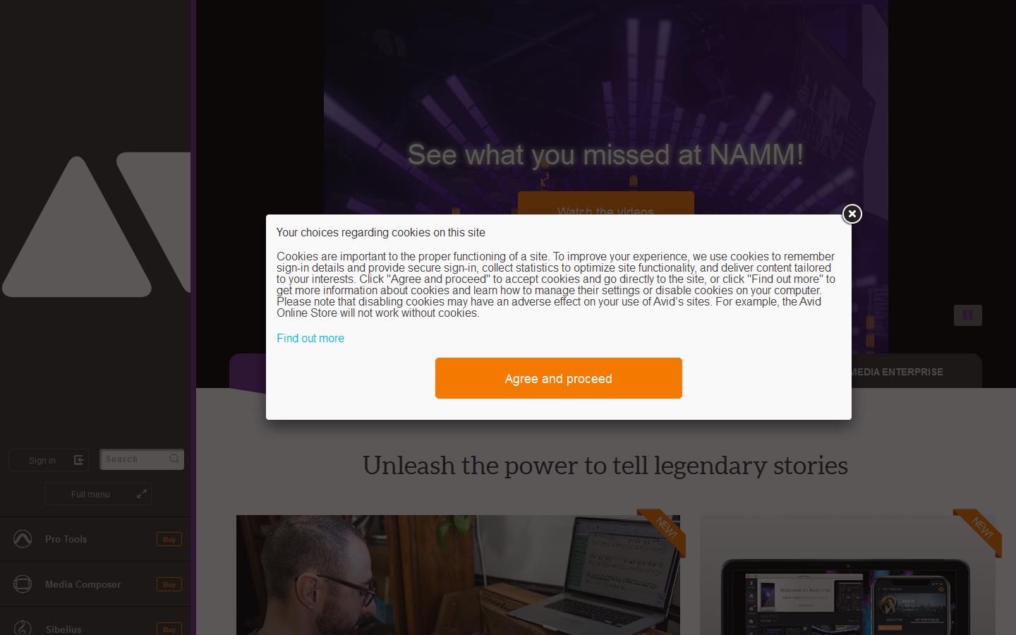 Avid Technology Europe Ltd Website