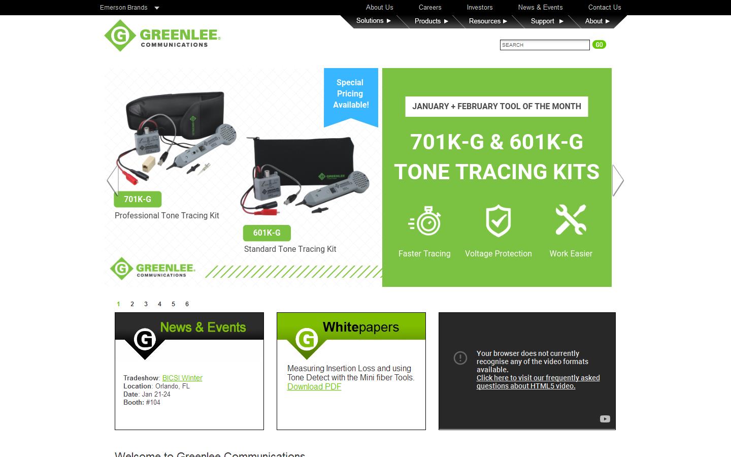 Greenlee Communications Ltd Website