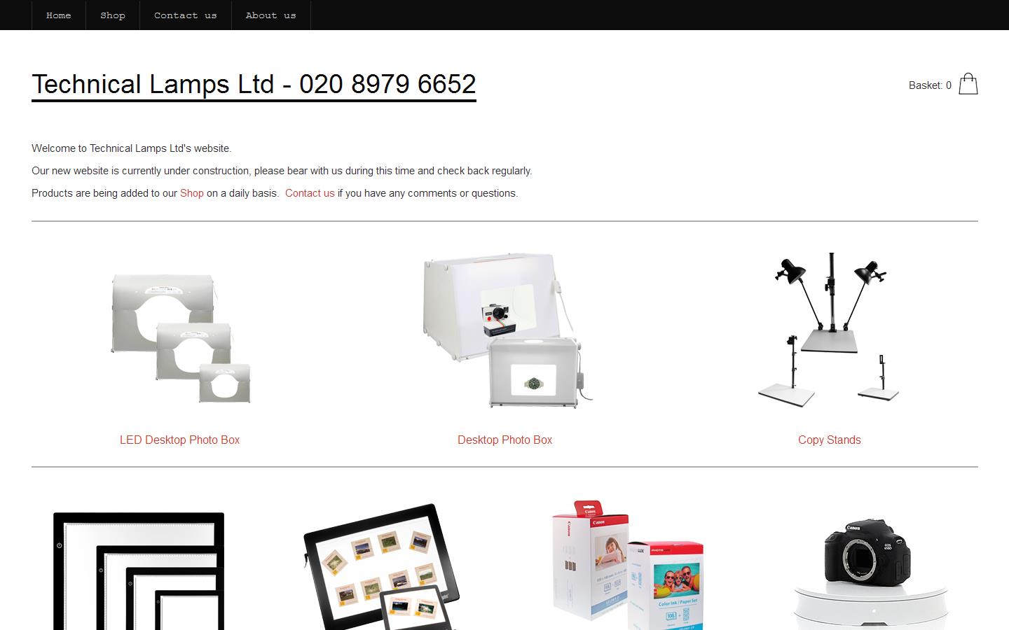 Technical Lamps Ltd Website