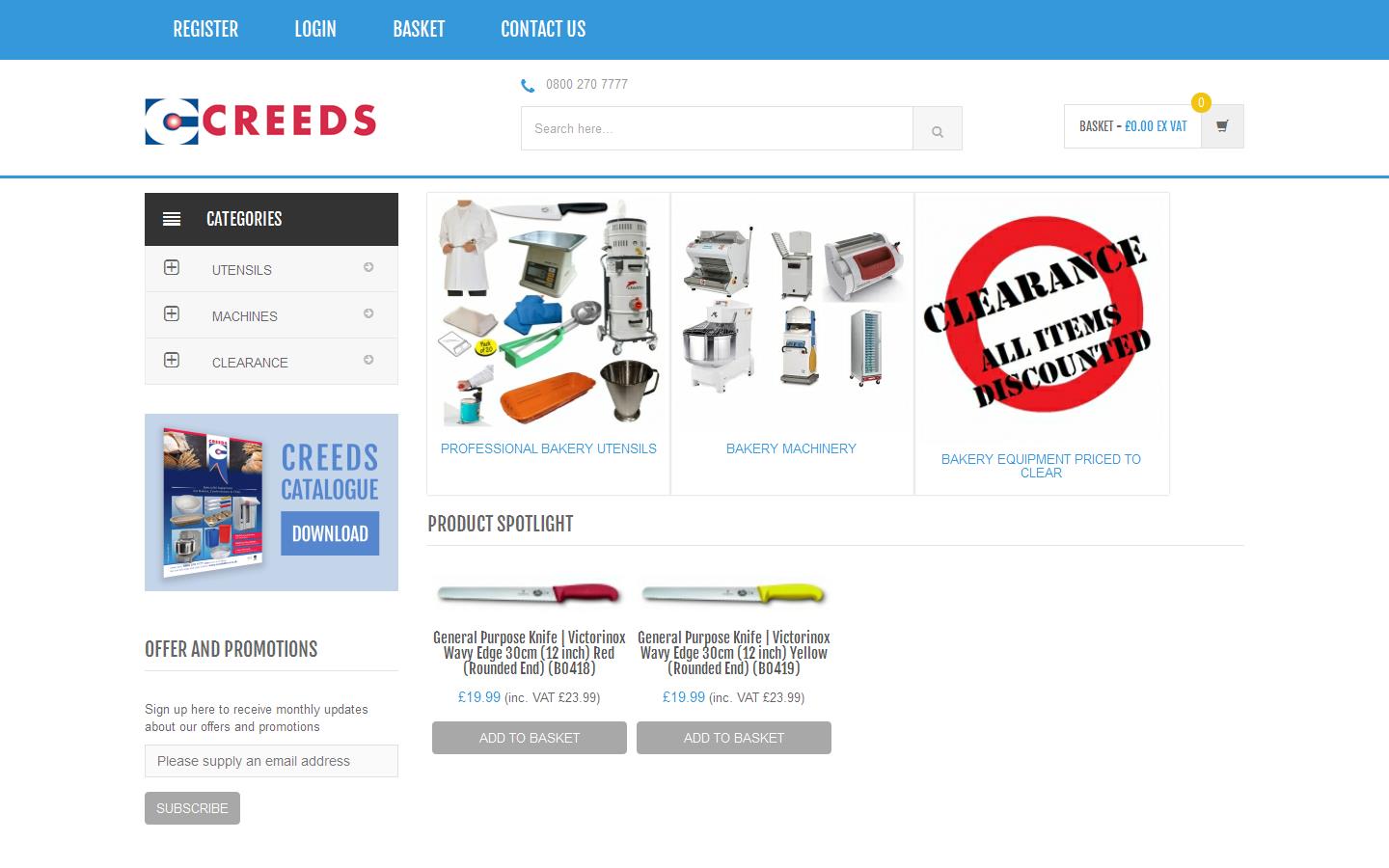 Creeds Southern Ltd Website