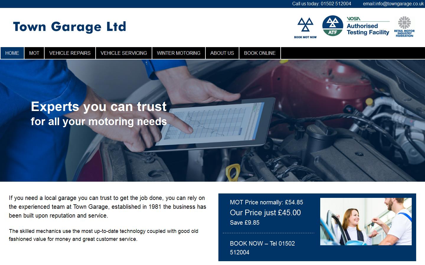 Town Garage Ltd Website