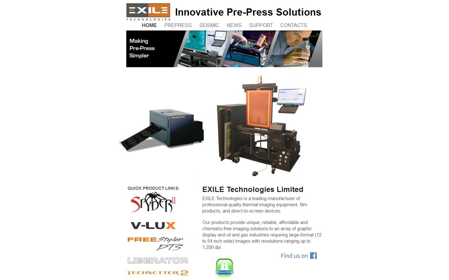 Exile Technologies Ltd Website