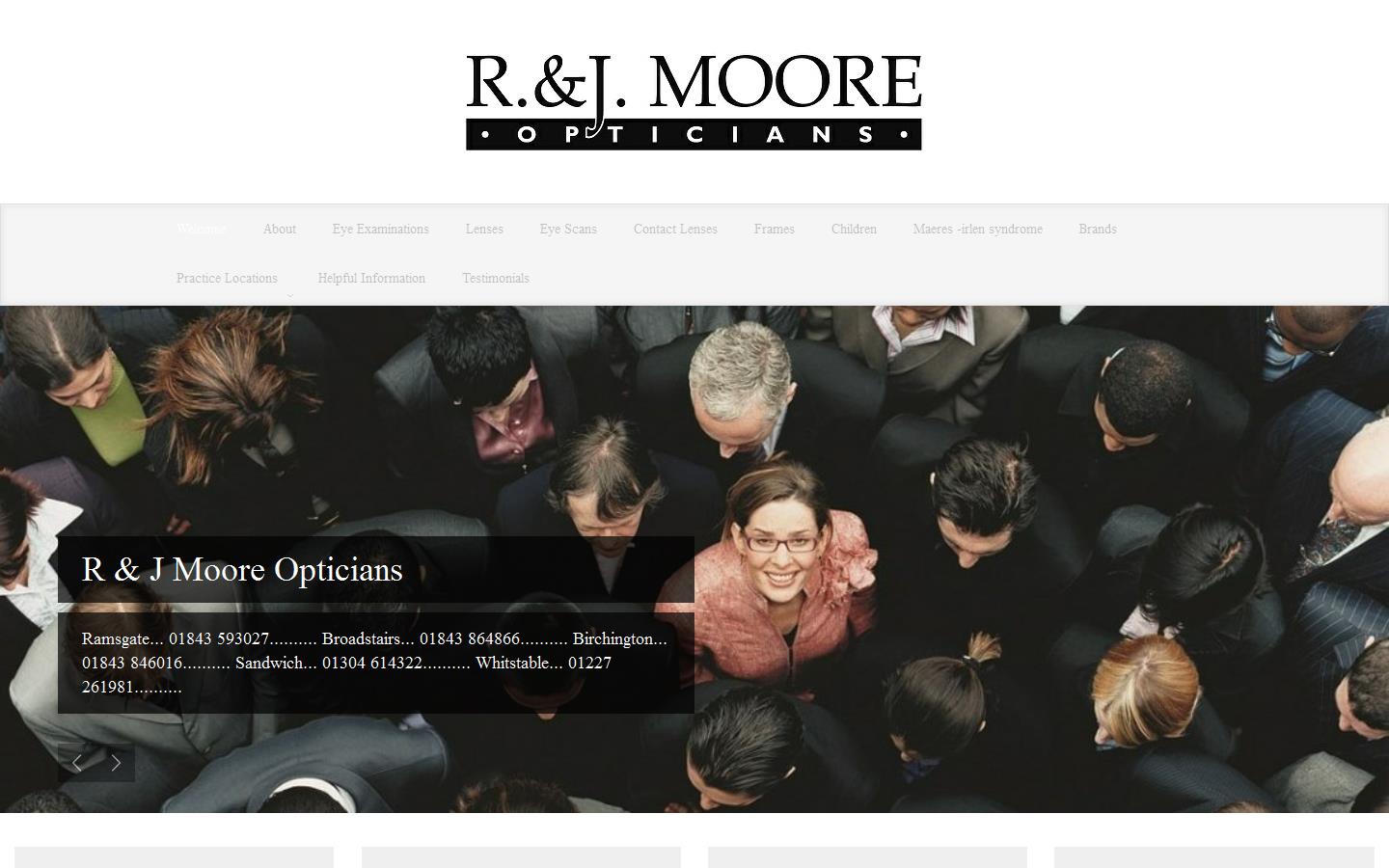 R & J Moore Opticians Website