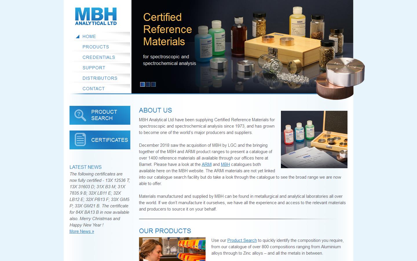 M B H Analytical Ltd Website