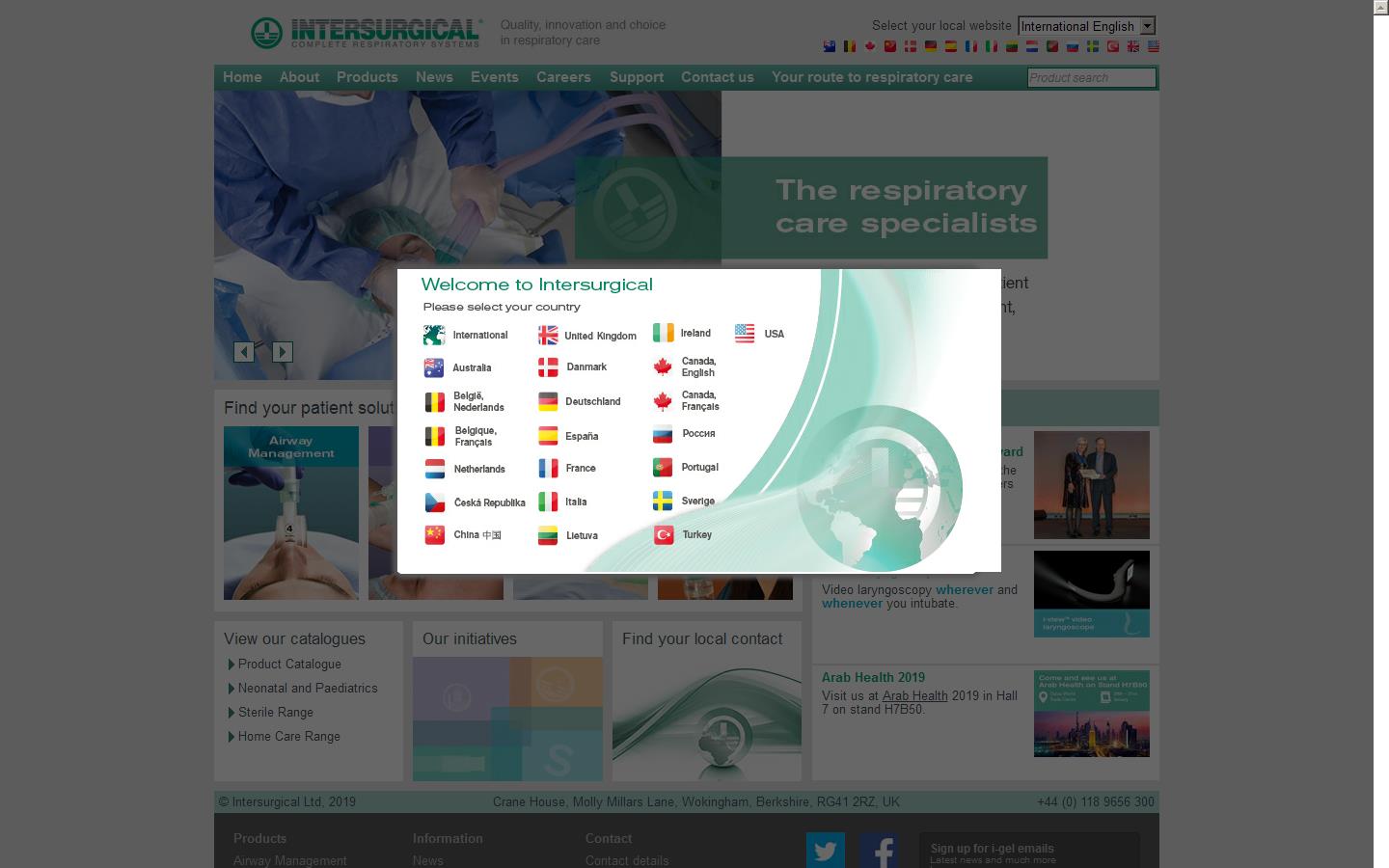 Intersurgical Ltd Website