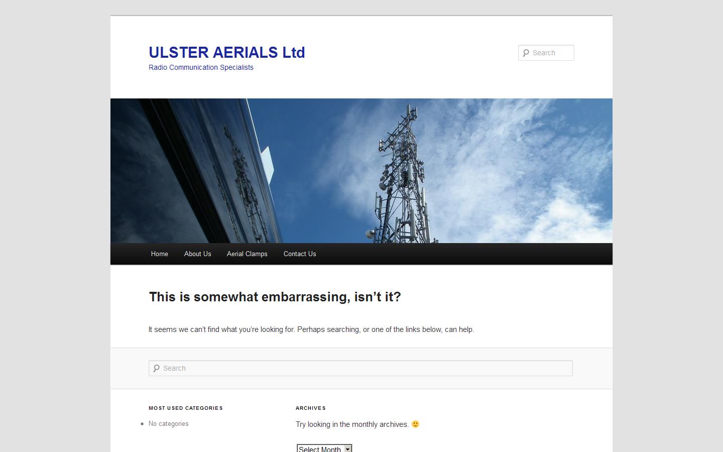 Ulster Aerials Ltd Website