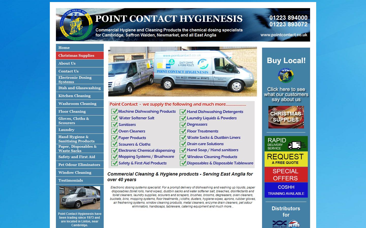 Point Contact Hygienesis Website