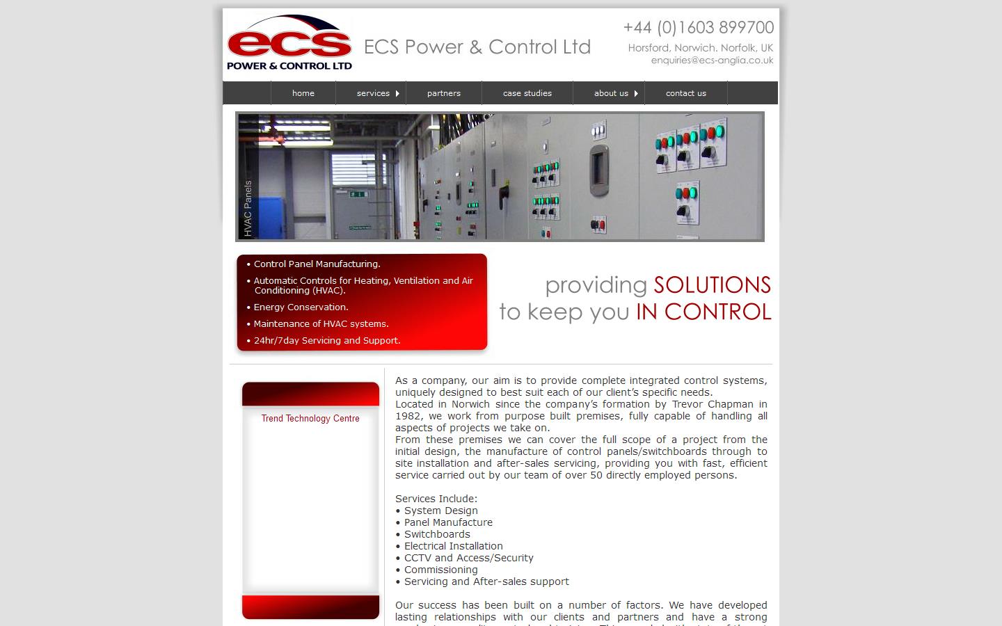 E C S Power & Control Ltd Website