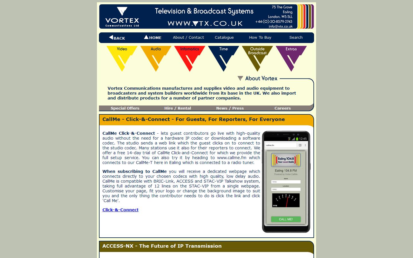 Vortex Communications Ltd Website