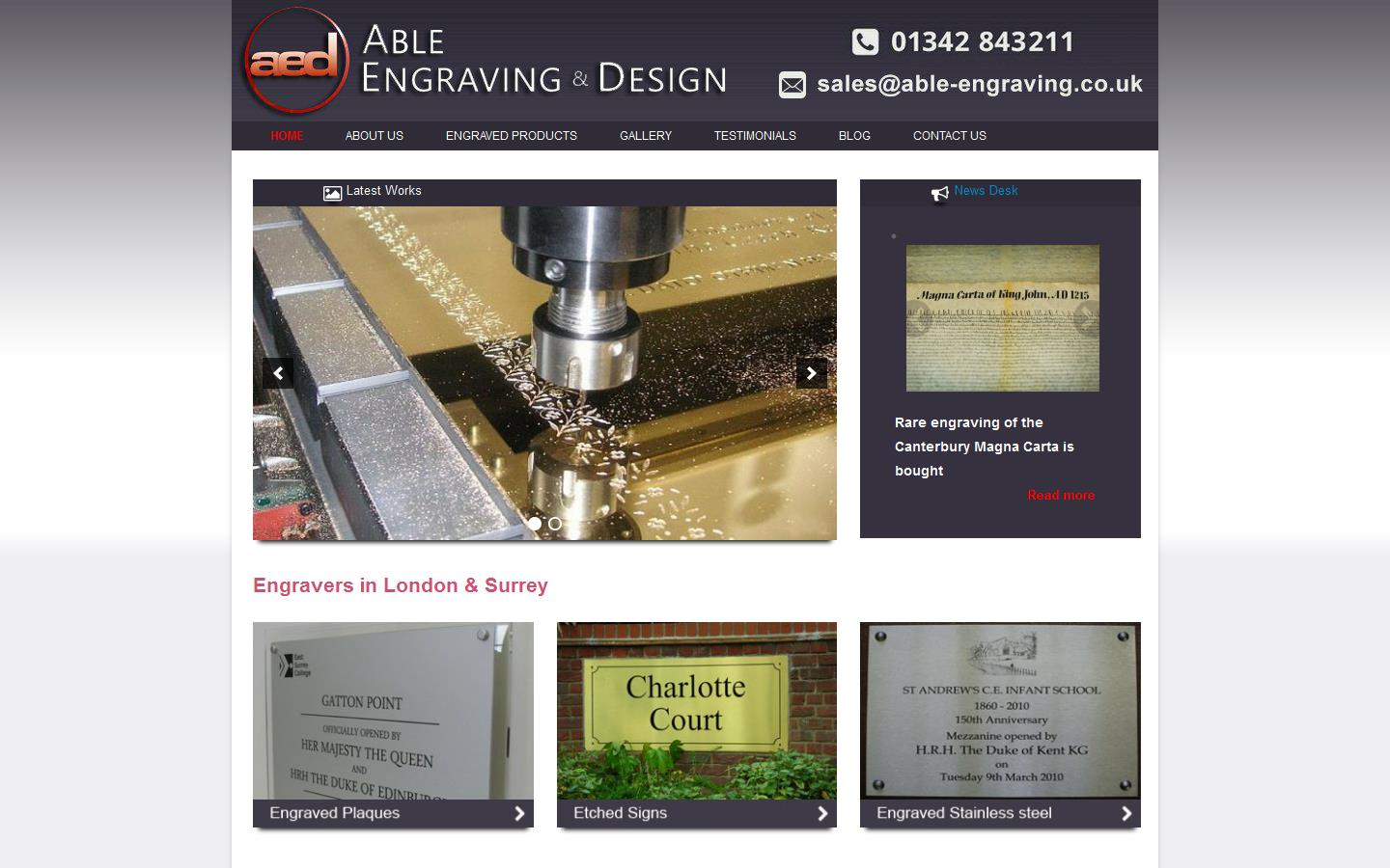 Able Engraving & Design Website