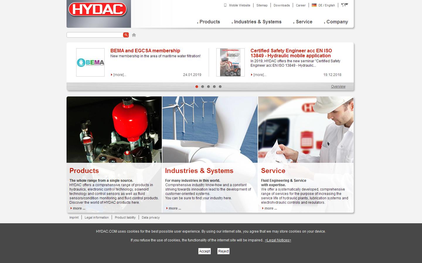 Hydac Website