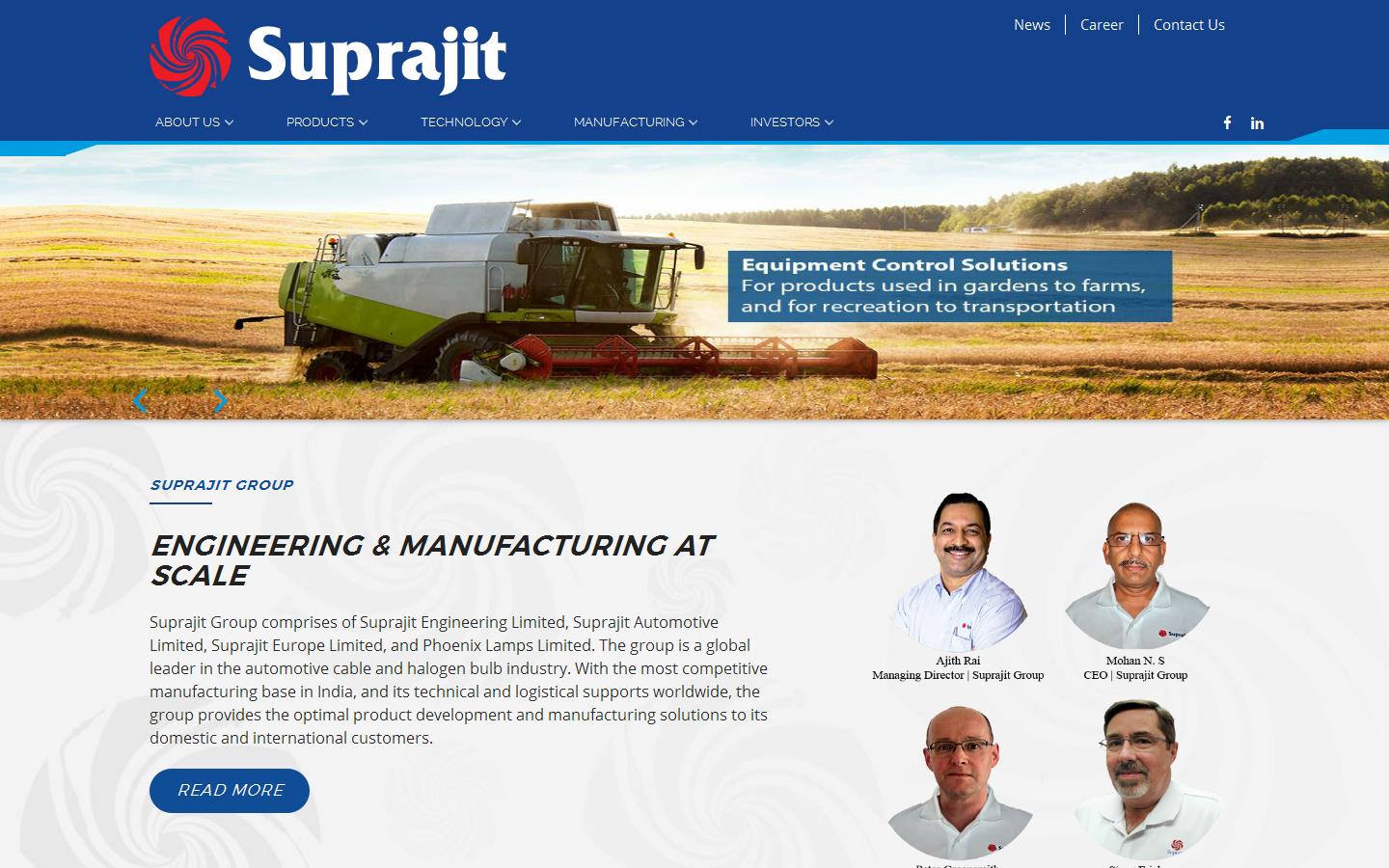 Suprajit Europe Ltd Website