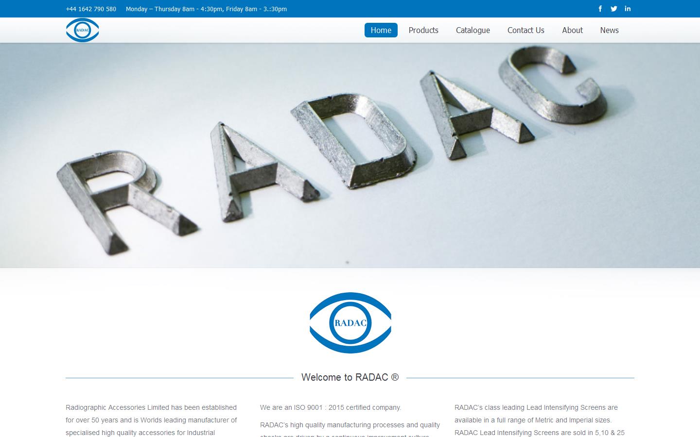 Radiographic Accessories Ltd Website