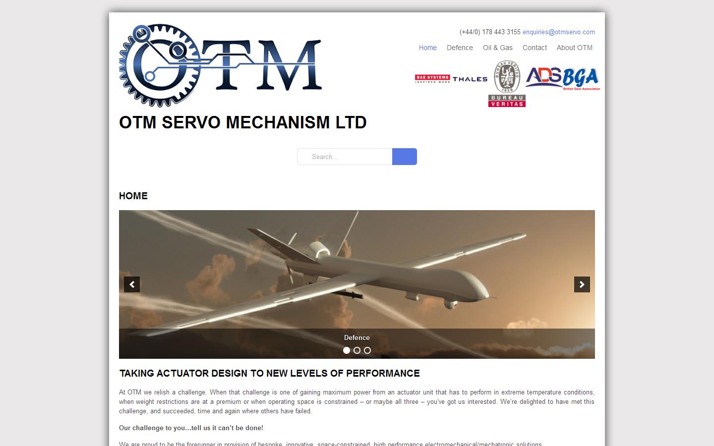 O T M Servo Mechanism Ltd Website