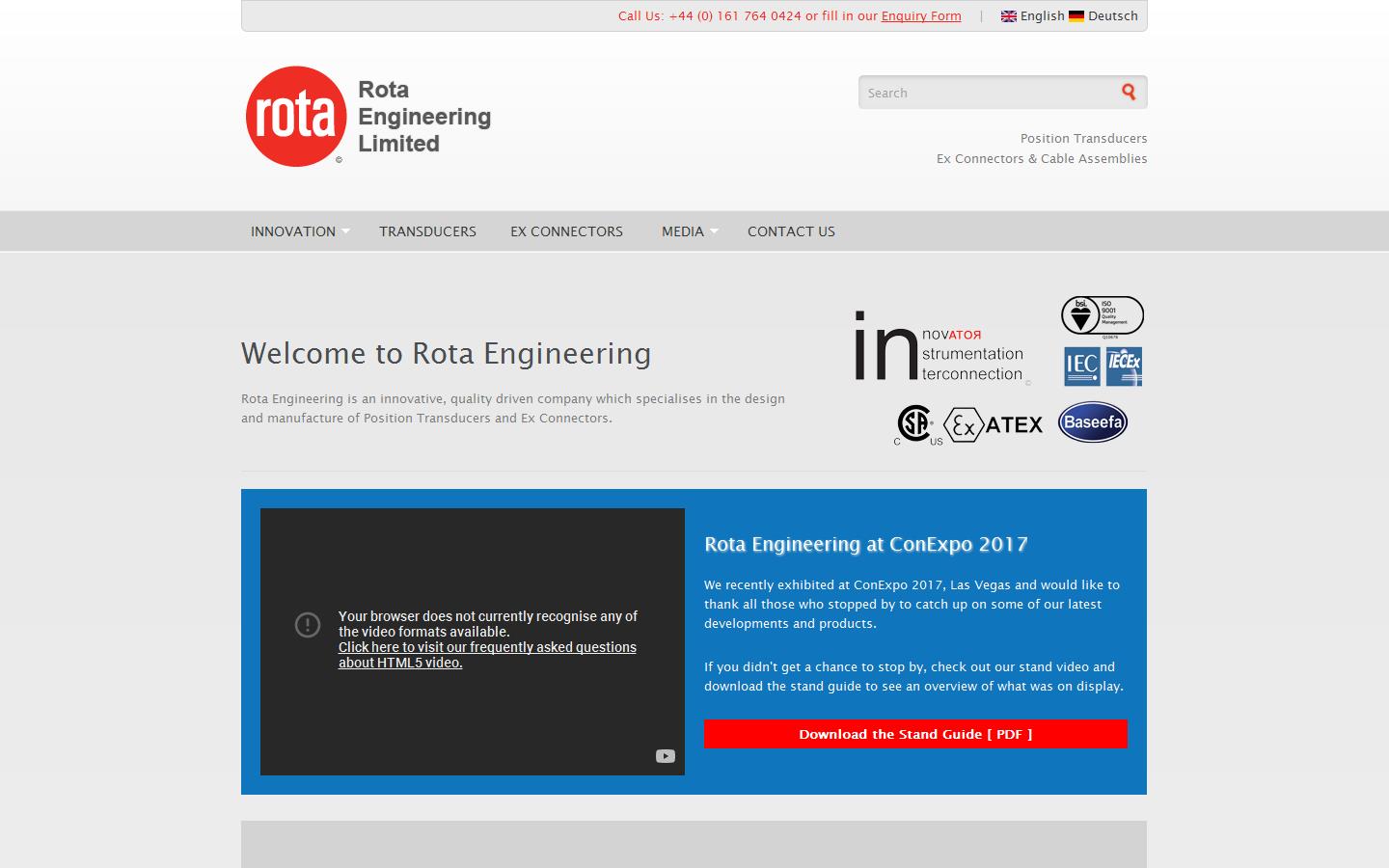 Rota Engineering Ltd Website