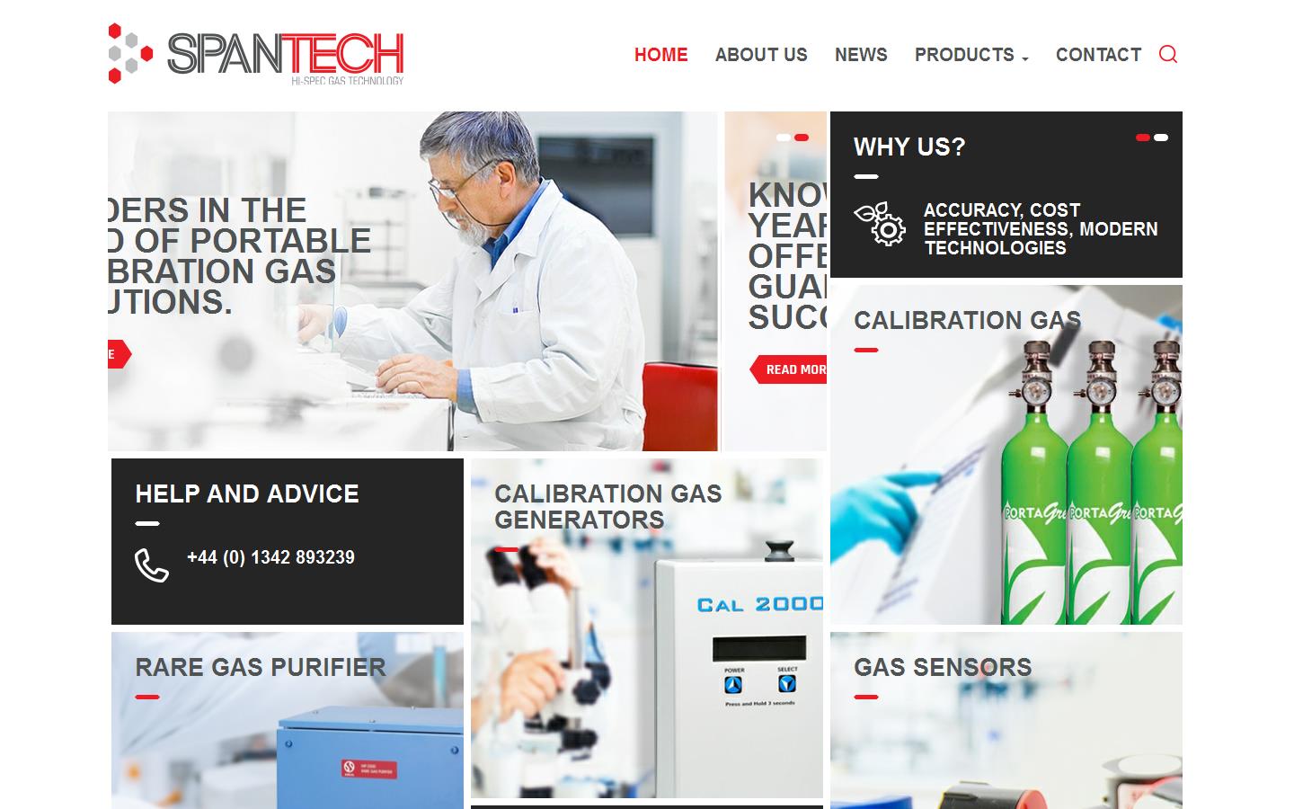 Spantech Products Ltd Website