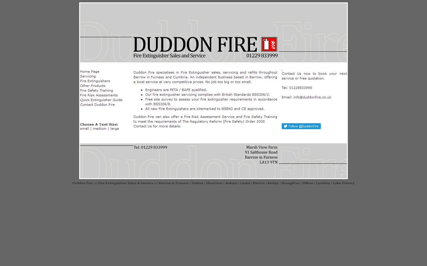 Duddon Fire (North West Ltd) Website