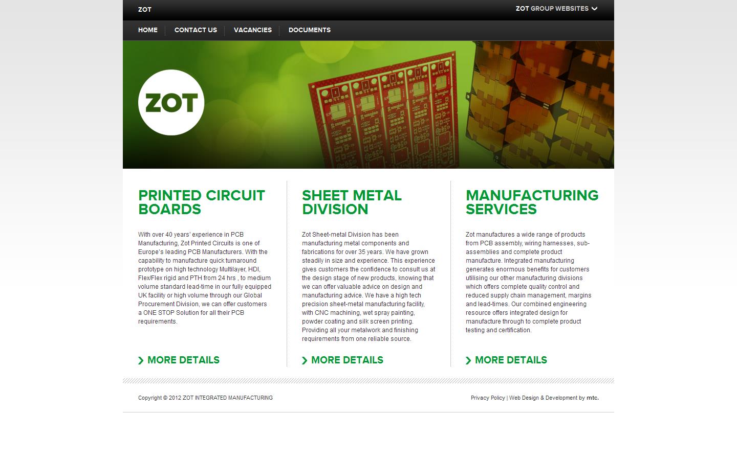 Z O T Engineering Website