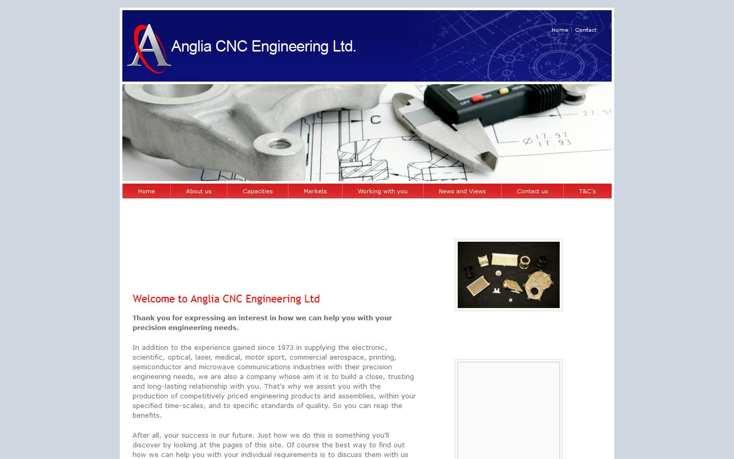 Anglia C N C Engineering Ltd Website