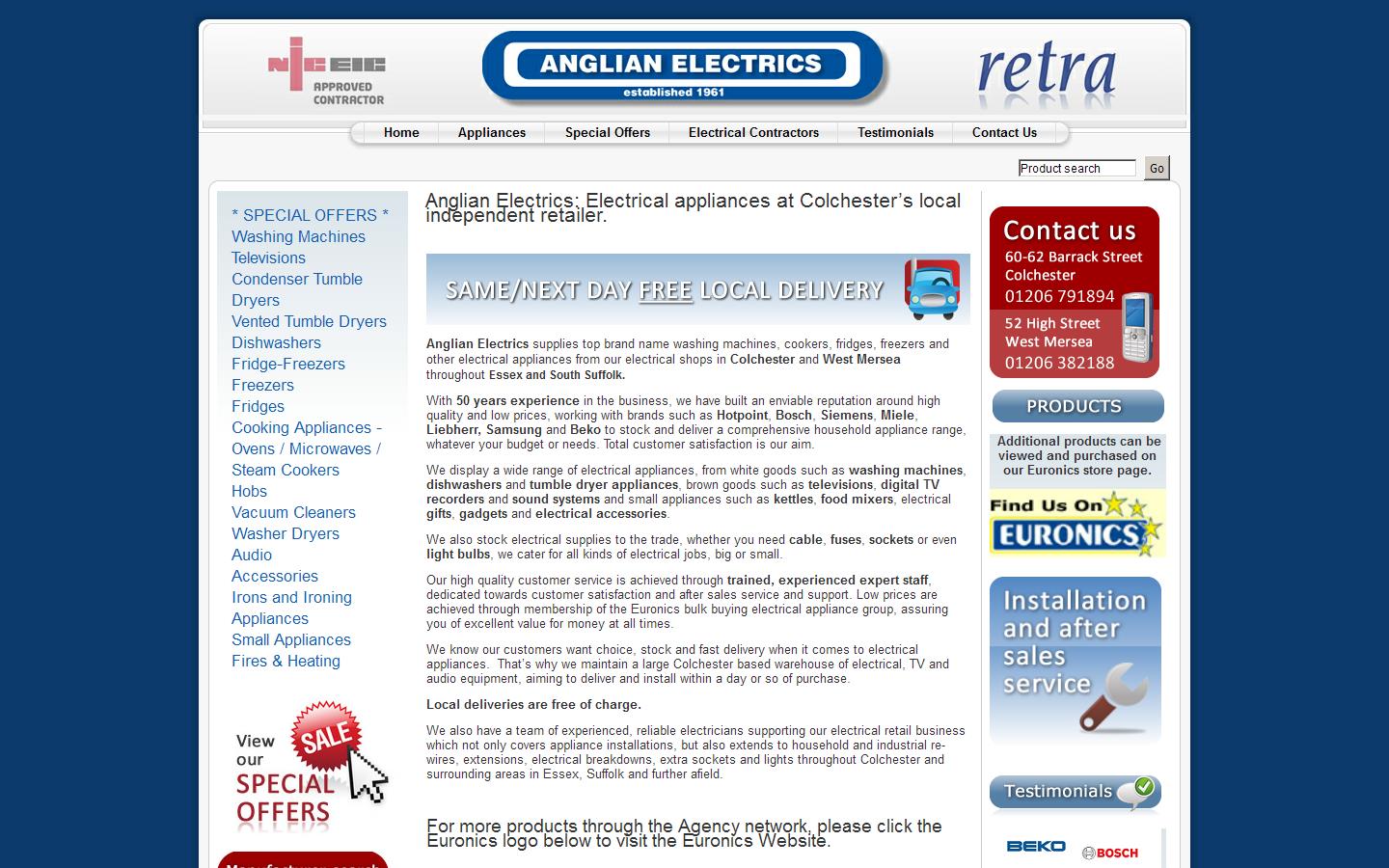 Anglian Electrics Website