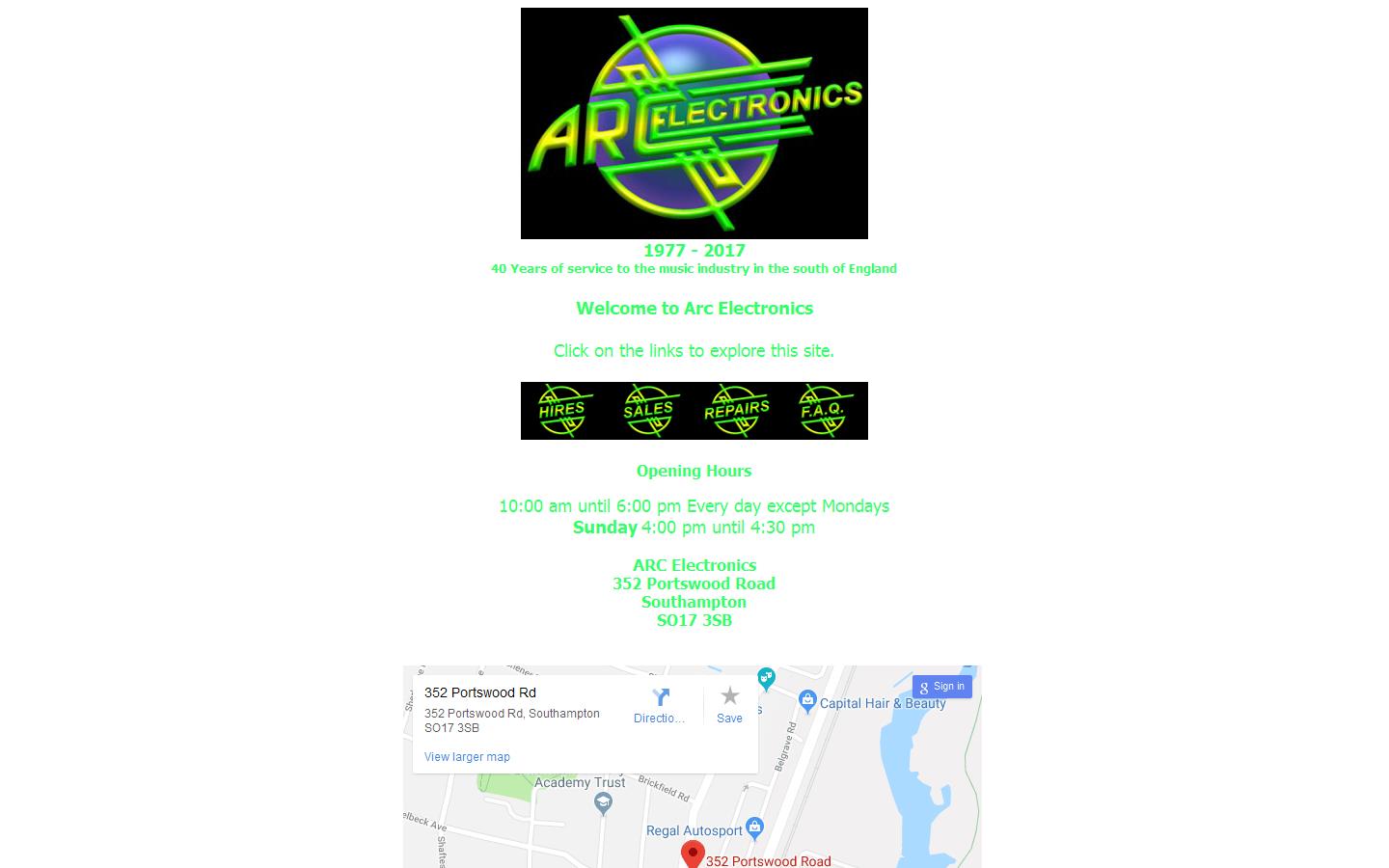 Arc Electronics Website