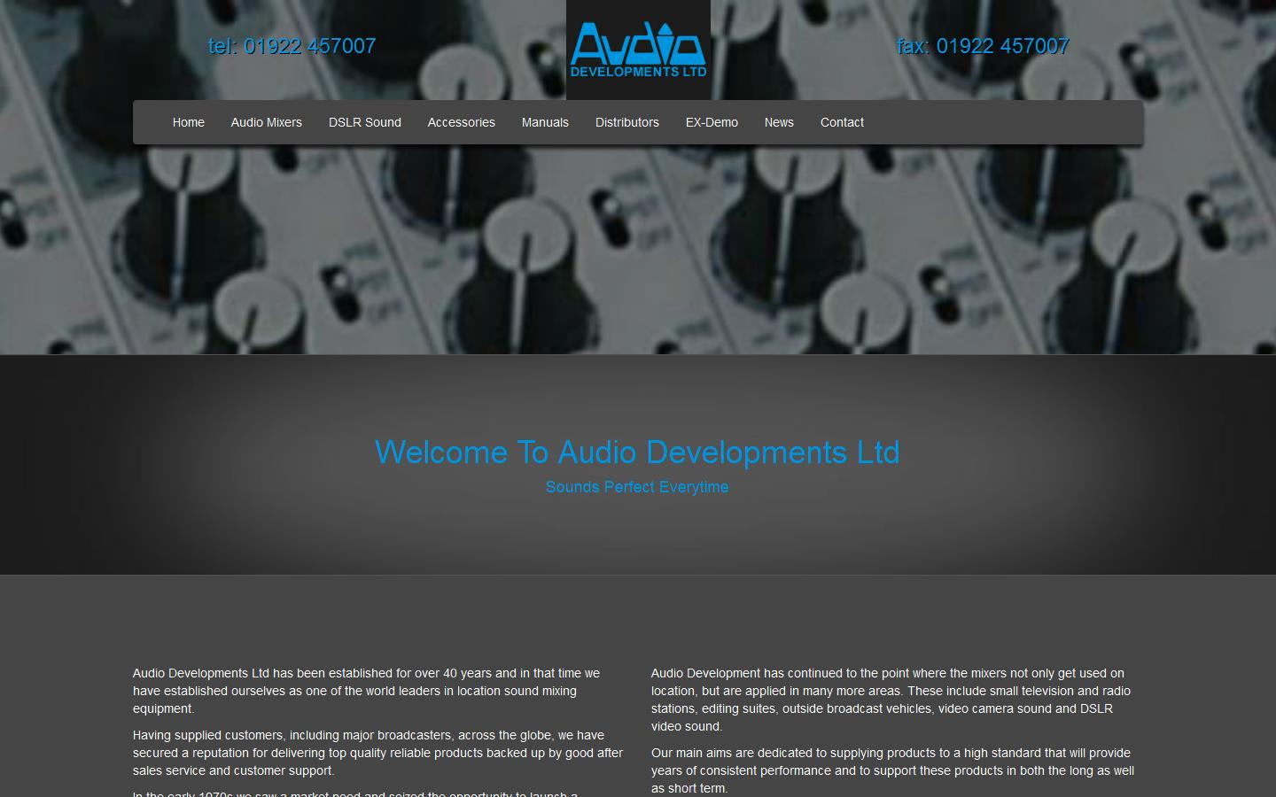 Audio Developments Ltd Website