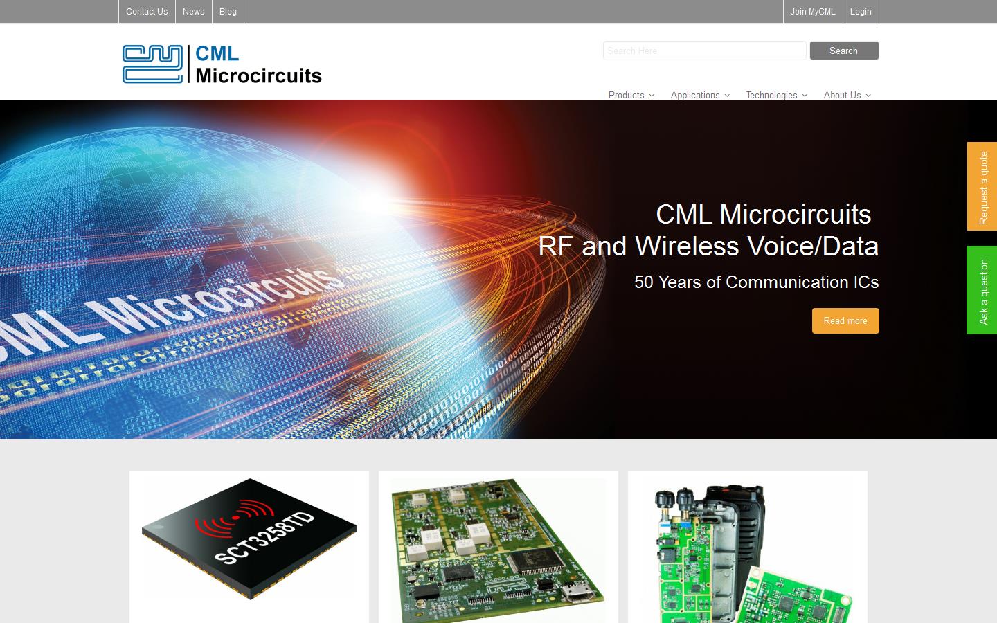 C M L Microcircuits Website