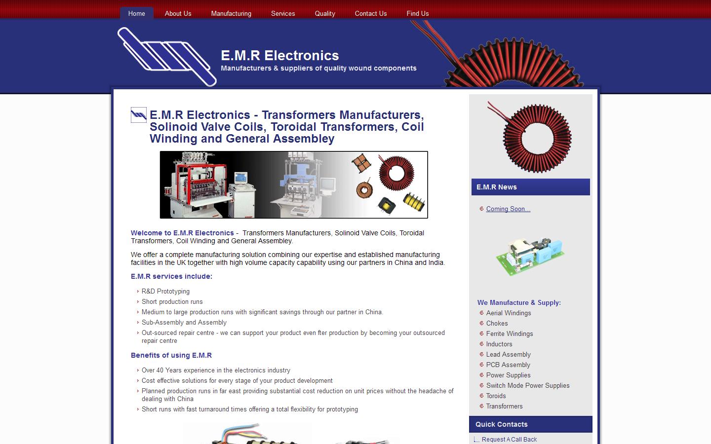 E M R Electronics Website