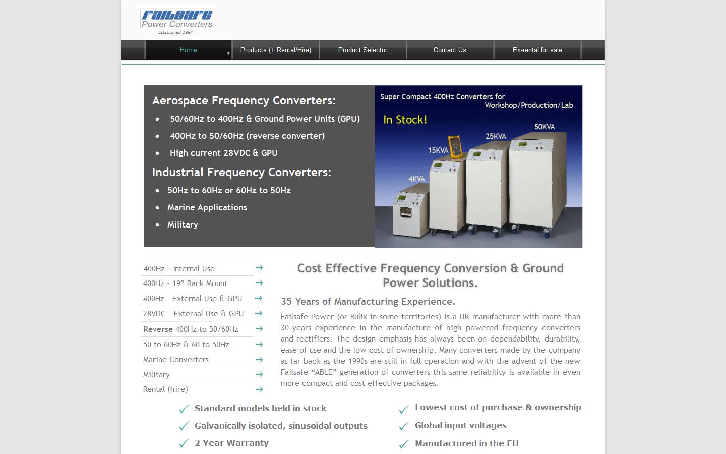 Failsafe Power Supplies Ltd Website