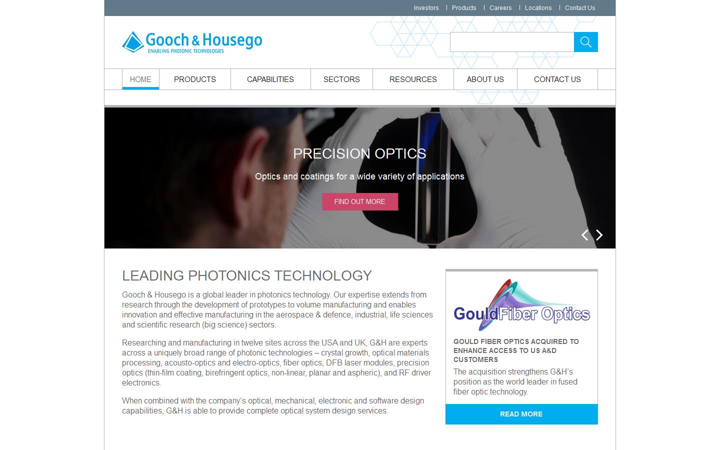 Gooch & Housego Website