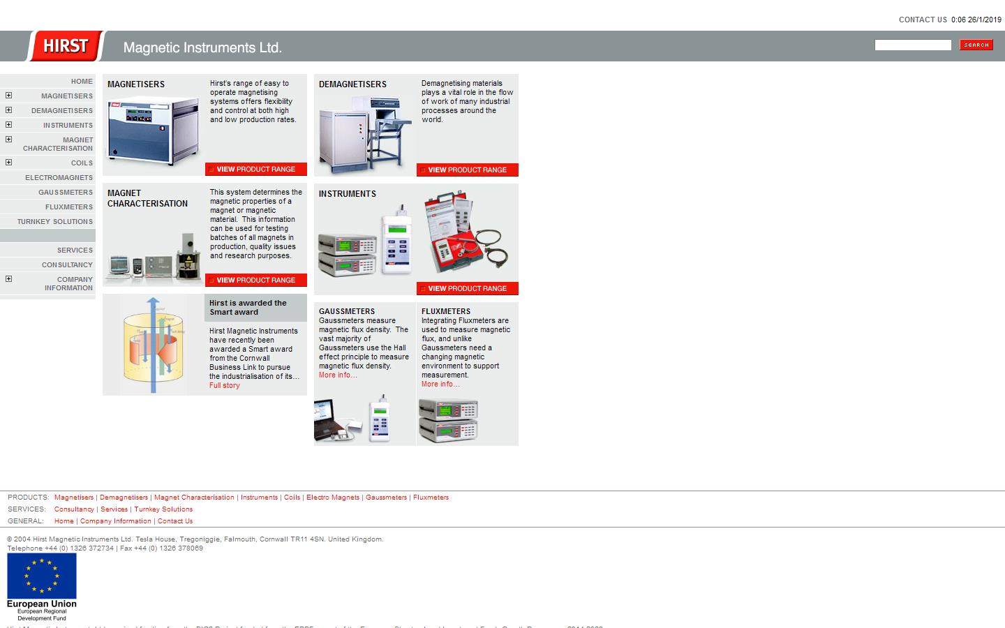 Hirst Magnetic Instruments Ltd Website