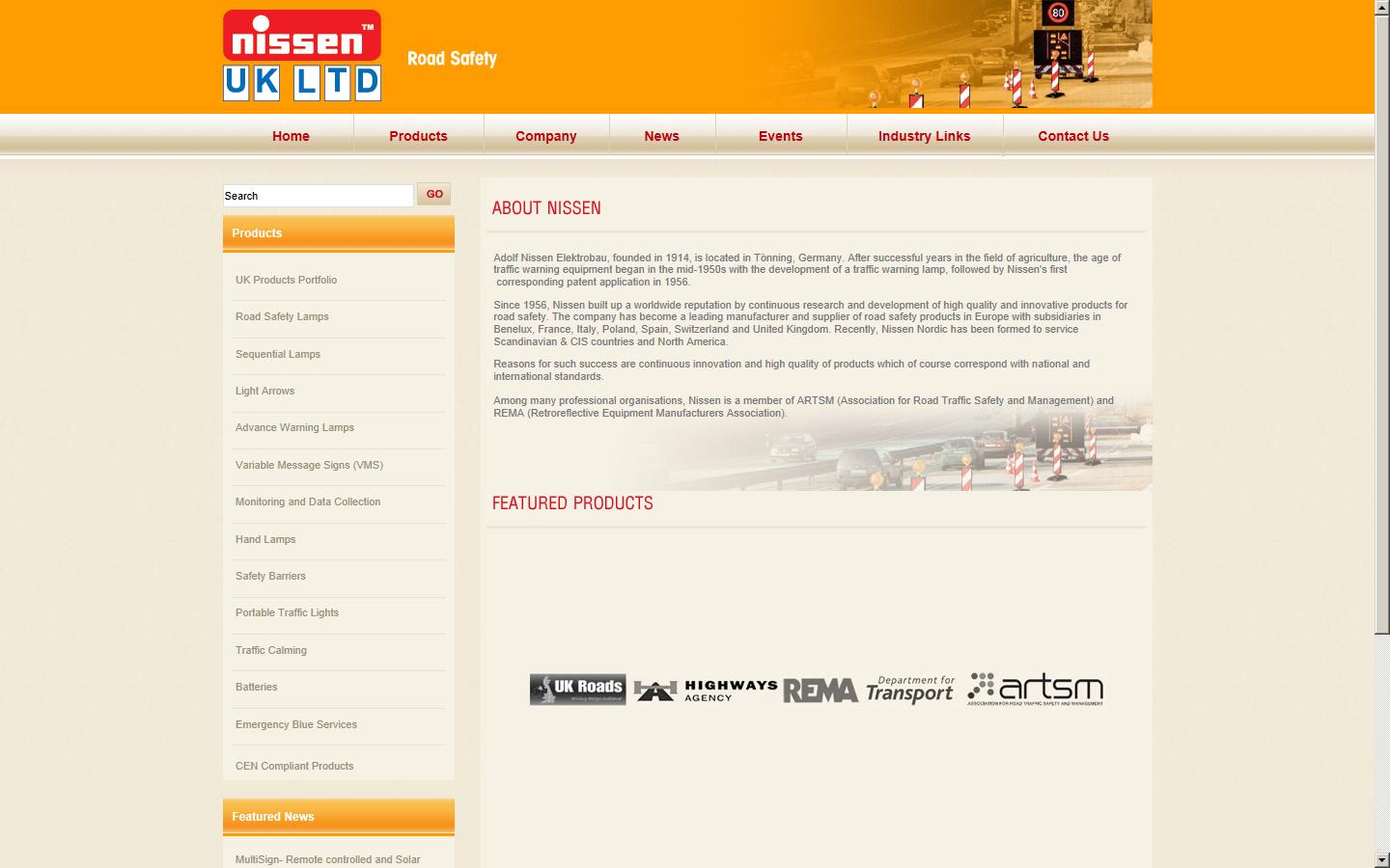 Nissen UK Limited Website