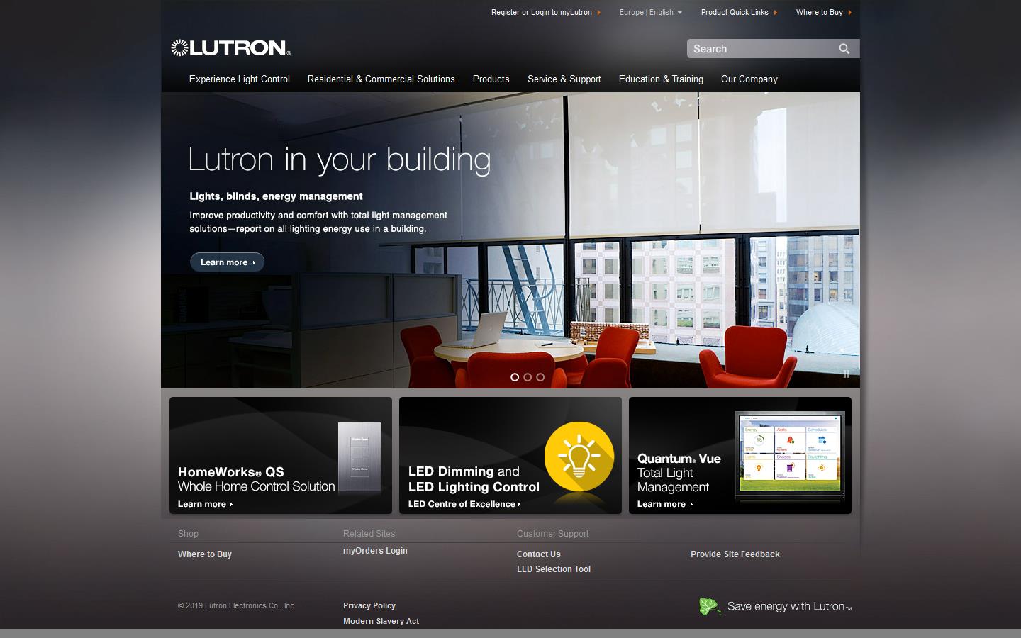 Lutron Website