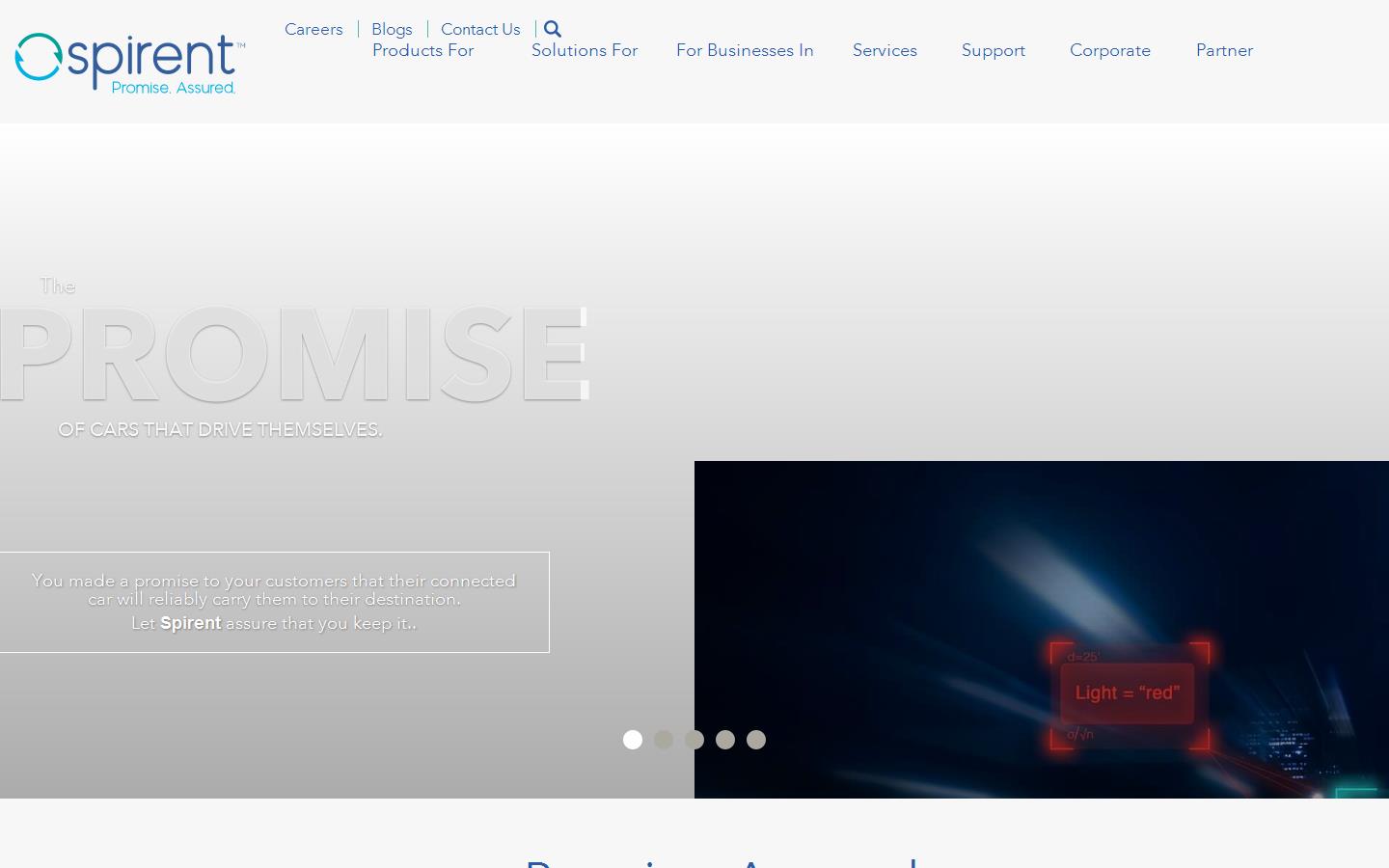 Spirent Communications Website