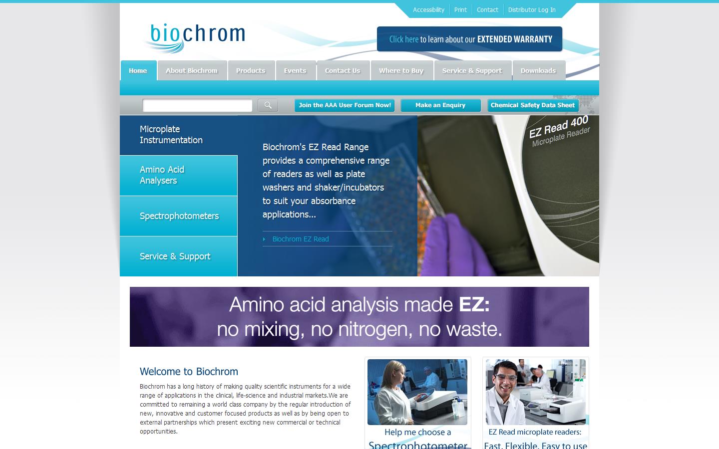 Biochrom Website